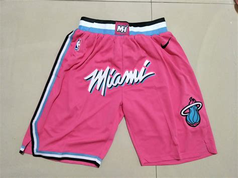 miami heat blue and pink jersey shorts